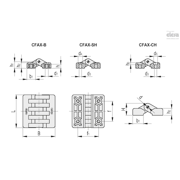 Hinges, CFAX.49 SH-5